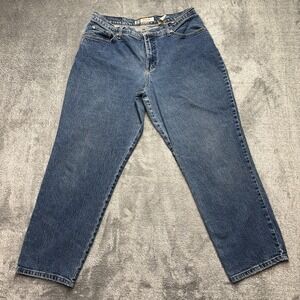 Faded Glory Mom Jeans Women 14 PET High Rise Stretch Blue Denim Y2K Casual